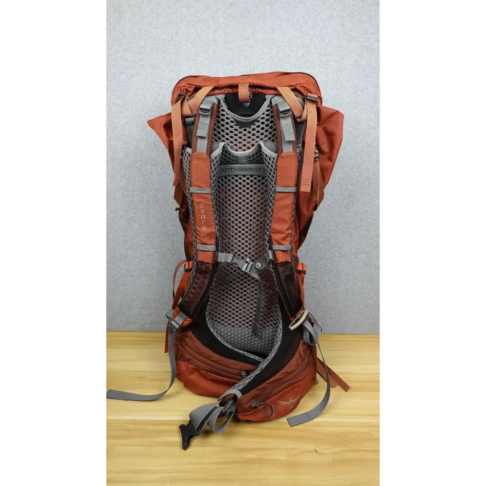 Osprey Atmos AG 65 Backpack Orange Large 65L Anti Gravity Hiking Rain Cover